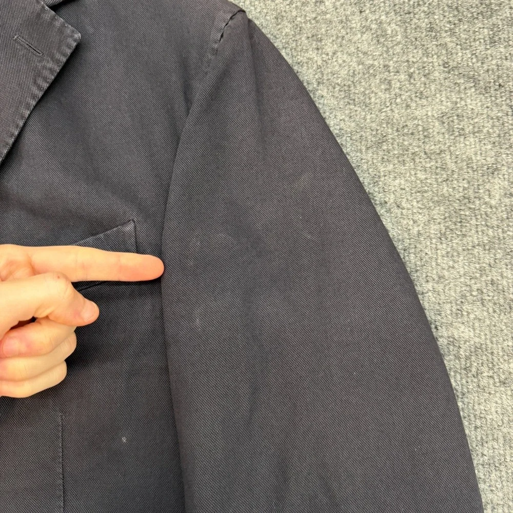 Boglioli Coat Blazer Jacket Cotton Navy Blue size EU 52 Model R3302G - Picture 4 of 16